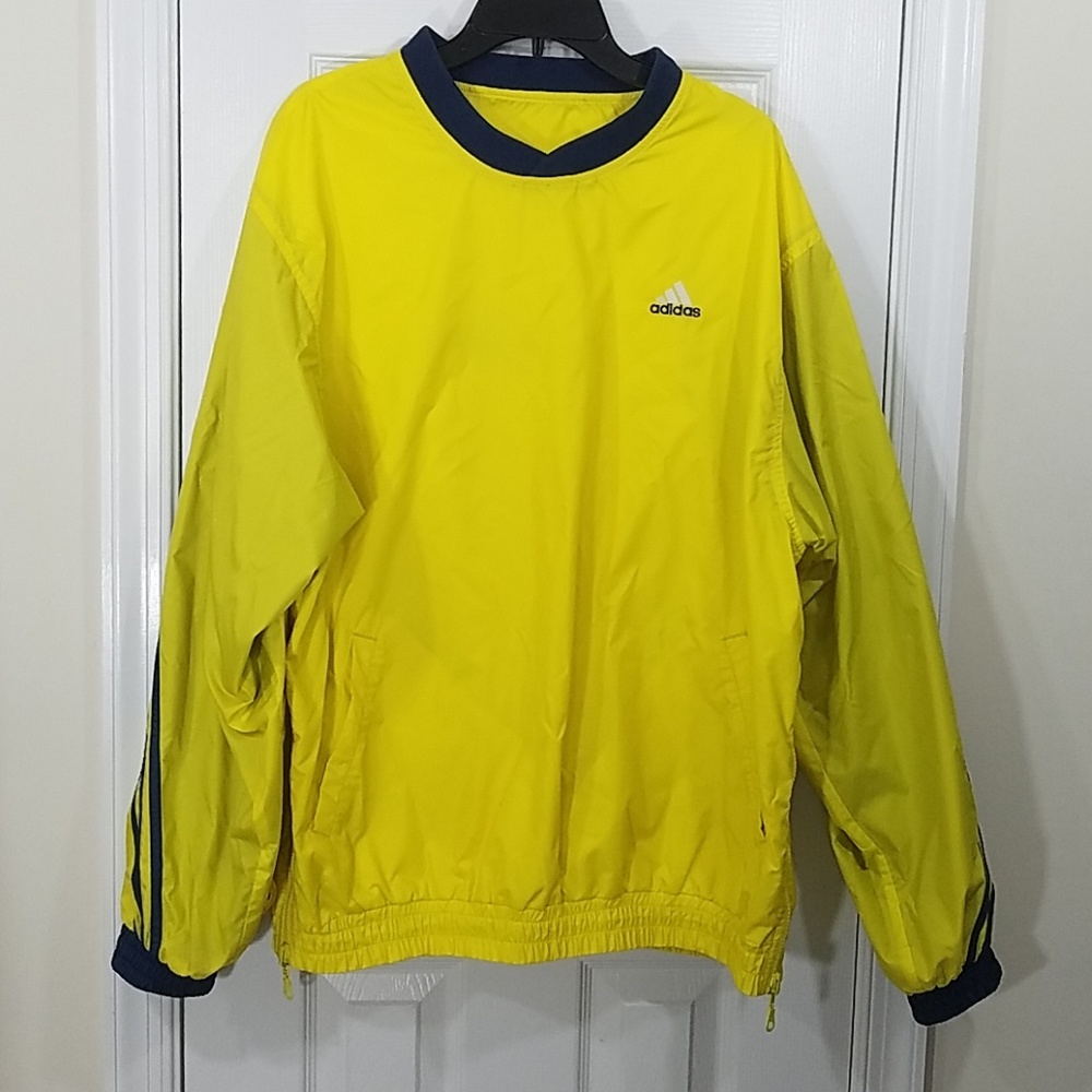 Adidas Riversible Jacket Yellow and Blue L